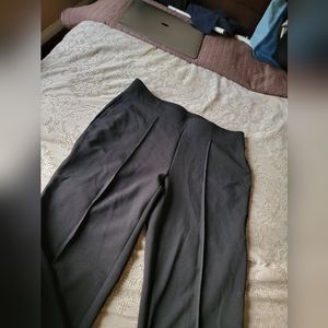 Woman black slip on slacks